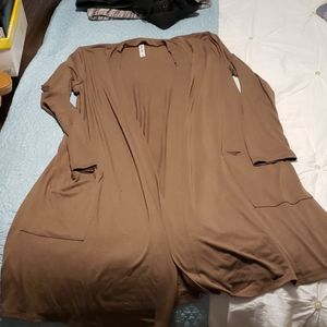 long mocha cardigan